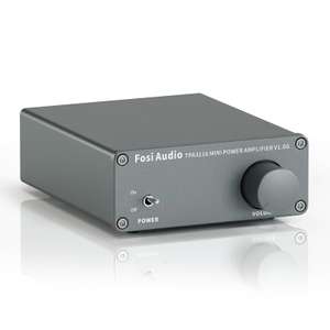 Fosi Audio V1.0G Amplificador de Poder TPA3116D2 50W x 2 Hifi Amplificador Clase D 2 Canales Integrado Amplificador para Altavoces Pasivos