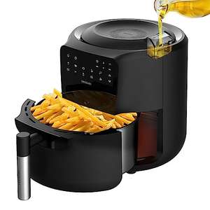 Freidora de Aire CECOTEC sin Aceite de 5,5 L Cecofry Rain Air Fryer. 1550 W, Spray de Aceite Incorporado, Termostato, Autolimpieza