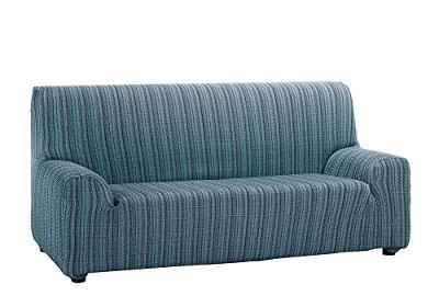Funda de sofá elástica modelo MEJICO, 3 plazas, color AZUL  de 180 a 240 cm de ancho