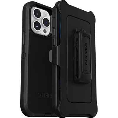 Funda para iPhone 14 Pro Max OtterBox Defender, resistente a golpes y caídas, Ultra-Rugerizada, Protectora, Testada 4x con estándares Militares anticaídas, Negro