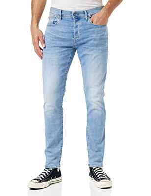 G-STAR RAW, 3301 Slim Jeans para Hombre, Blue (lt indigo aged 8968-8436), 31W / 32L