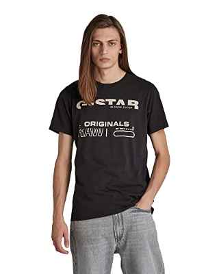 G-STAR RAW Camiseta Originals, Negro (Dk Black C506-6484), M para Hombre