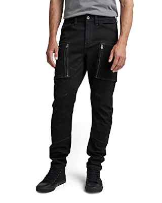 G-STAR RAW Cremallera Pkt 3D Skinny Cargo Pantalones, Negro (Dk Black C105-6484), 30W x 32L para Hombre