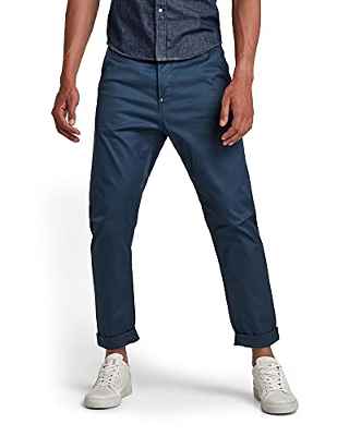 G-STAR RAW Grip 3D Relaxed Tapered Pantalones, Azul (Luna Blue C072-C630), 32W/32L para Hombre