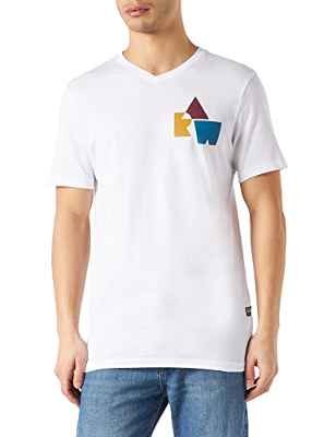 G-STAR RAW, hombres Camiseta Chest Graphic Slim, Blanco (white 336-110), M