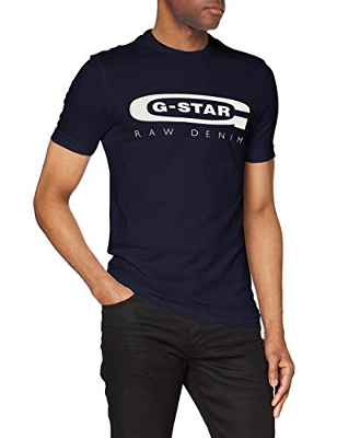 G-STAR RAW, hombres Camiseta Graphic 4, Azul (sartho blue 336-6067), XL