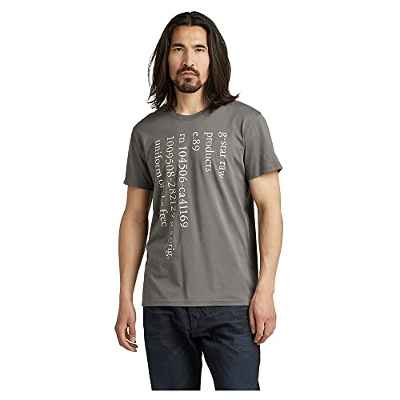 G-Star RAW Lower Case Text T-Shirt, Camisetas para Hombre, Gris (granite D22381-C506-1468), XL