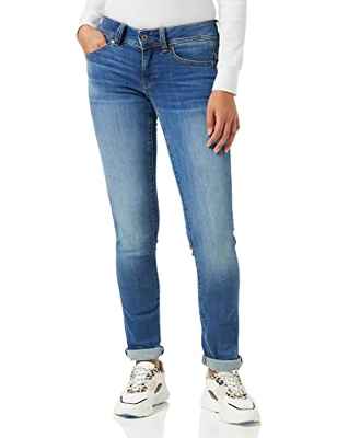 G-STAR RAW Midge Saddle Straight , Jeans, Mujer, Azul (Medium Aged 6553-71), 23W / 36L