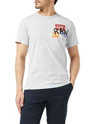 G-STAR RAW Multi Graphic Camiseta, Gris (Micro Chip 336-c741), S para Hombre