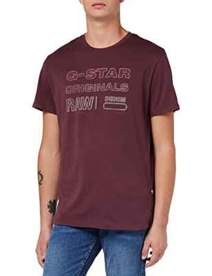G-STAR RAW Sello Original Camiseta, Morado Vineyard Wine 336-d303, XXL para Hombre
