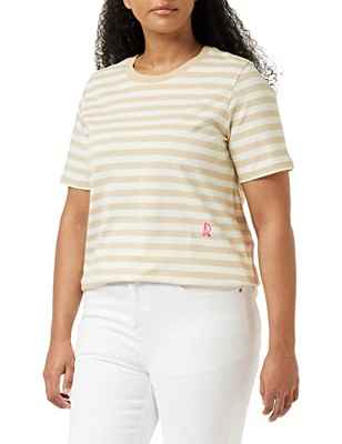 G-Star RAW Small RAW Graphic Stripe Top, Tops para Mujer, Multicolor (papyrus/brown rice stripe D22330-C929-D506), M