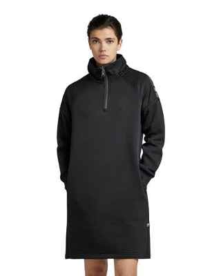 G-STAR RAW Vestido de Sudadera, Negro (Caviar A971-d301), L para Mujer