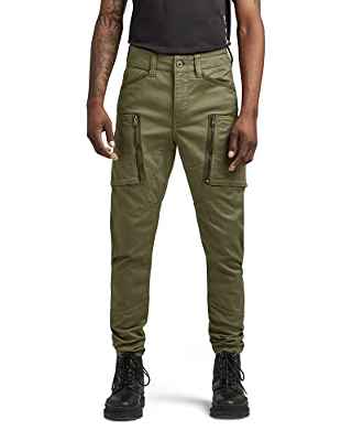 G-STAR RAW Zip Pocket 3D Skinny Cargo Pantalones, Shadow Olive, 32W/32L para Hombre