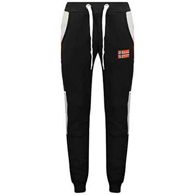 Geographical Norway Molem Men - Pantalones Jogging Estampados Estilo Casual - Ropa Deportiva de Calidad Suave y Cómoda - Pantalones de Algodón Casual para Hombre (Negro L)