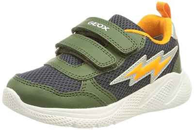 Geox B Sprintye Boy, Zapatillas, Dk Green Orange, 27 EU