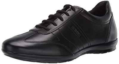 Geox Uomo Symbol B, Zapatos de Cordones Oxford para Hombre, Negro, 44 EU