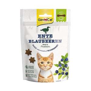 GimCat Soft Snacks pato con arándanos azules - Golosina para gatos, 1 bolsa (1 x 60g)