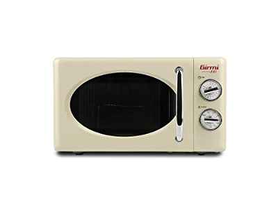 Girmi FM2105 - Horno microondas combinado, diseño vintage, 20 l, 700 + 800 W, color crema