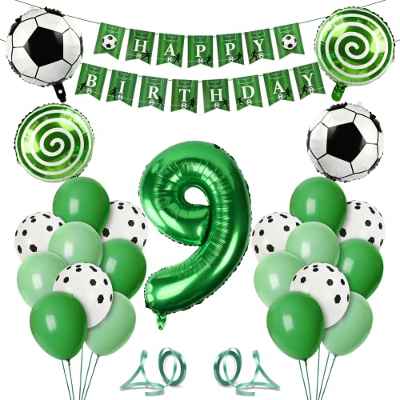 Globo de CumpleAñoss 9 Años, Juego de Globos de Fútbol, 9 CumpleAñoss Niño,Globo Numero 9,CumpleAñoss 9 Años Niño, Decoracion CumpleAñoss 9 Años, Decoración de CumpleAñoss Niña & Niño