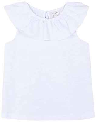 Gocco Camiseta Cuello Volante, Blanco Optico, 5 años para Niñas