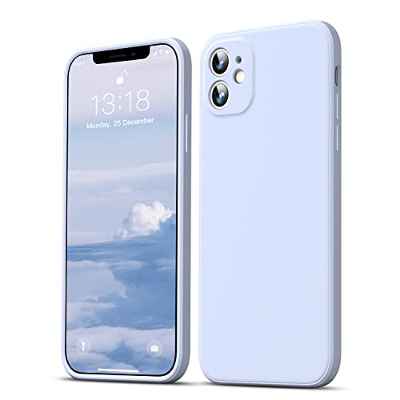 GOODVISH Funda de Silicona Líquida Ultrafina para iPhone 11 6,1 Pulgadas, Protección de la Pantalla y la Cámara, Especial Diseño de Borde Recto, Disipación de Calor Rápido (Azul Cielo)