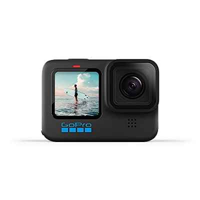 GoPro HERO10 Black - Cámara de acción a Prueba de Agua con LCD Frontal y Pantallas traseras táctiles, Video 5.3K60 Ultra HD, Fotos de 23MP, transmisión en Vivo de 1080p, cámara Web, estabilización