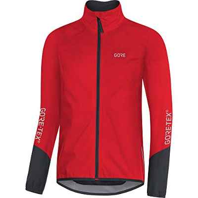 GORE WEAR C5 Chaqueta de ciclismo de hombre GORE-TEX, XL, rojo/negro