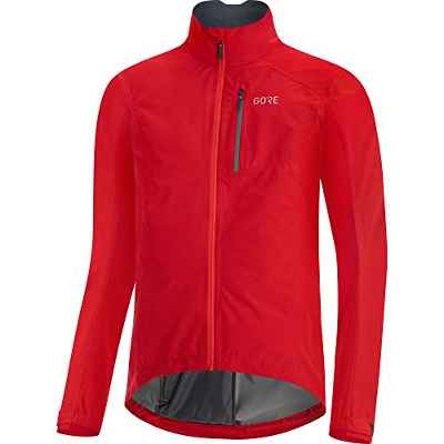 GORE WEAR Chaqueta de ciclismo para hombre, GORE-TEX PACLITE, L, Rojo