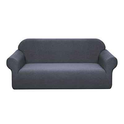 Granbest - Funda de sofá elástica resistente al agua, 1 pieza, funda de sofá de spandex Jacquard elástica con espuma antideslizante (3 plazas, gris)