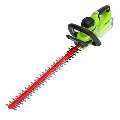 Greenworks Cortasetos 40 V Longitud de la Hoja 61 cm Distancia entre Dientes 27 mm Mango Ergonómico Ajustable Eléctrico sin Batería G40HT