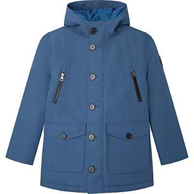 Hackett London Parka Tech, Chaqueta Niños, azul, 7 años