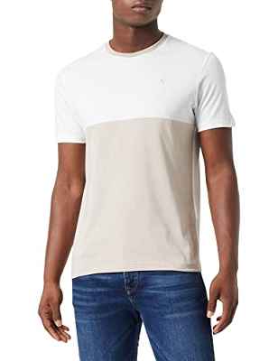 Hackett London Piece Panel tee Camiseta, Cannoli Cream, XL para Hombre