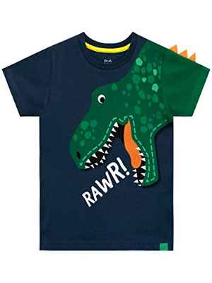 Harry Bear Camiseta de Manga Corta para niños Dinosaurio Azul 4-5 Años