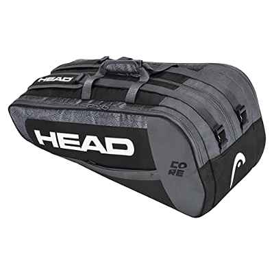HEAD Core 9R Bolsa de Tenis, Unisex, Negro/Blanco, 9 Raquetas