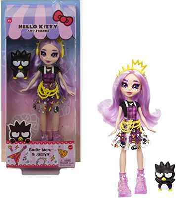 Hello Kitty Badtz-Maru con Jazzlyn Muñeca con moda, mascota y accesorios de juguete (Mattel GWW98)