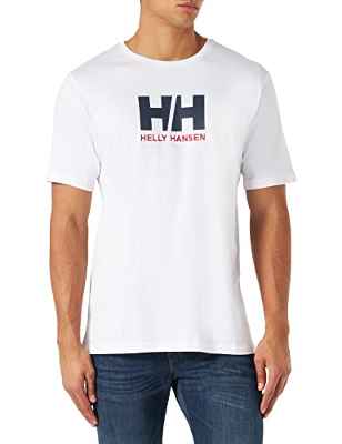 Helly Hansen Logo Camiseta, 002 White, Medium para Hombre, M