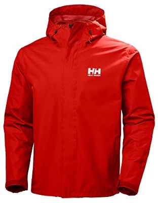 Helly Hansen Seven J Chaqueta Impermeable con Forro de Secado rápido, Cortaviento y Transpirable para Hombre y para Uso Diario, Azul (Navy), M