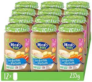 Hero Baby - Tarritos de Verduritas con Merluza, Alimento Infantil Para Bebés- 12 x 235 g (verdura con pollo y ternera en descripción)