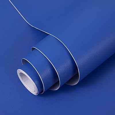 Hode Vinilo Adhesivo Muebles 60×600cm Azul Impermeable Papel Adhesivo para Paredes, Armarios, Bricolaje Vinilos Decorativos Mate
