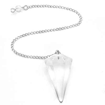 Holibanna - Collar de cristal de cuarzo natural, collar de chakra de cristal, collar con colgante de piedras preciosas de cuarzo radiestesia, reloj de pulsera para hombres y mujeres