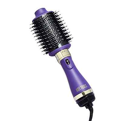 Hot Tools PRO Signature HTDR5586UKE - Seca soplada desmontable y VOLUMISER (cerdas de carbón activado, tecnología de iones directas, diseño ovalado, revestimiento de cerámica termaglida), Negro