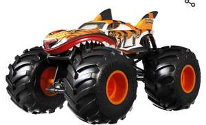 Hot Wheels Monster Trucks Tiger Shark Coche de juguete todoterreno, regalo para niños +3 años