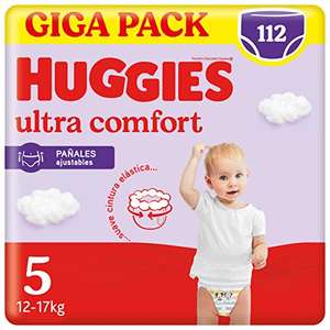 Huggies Ultra Comfort Pañal Braguita para Bebé con Disney Talla 5 (12-17 kg), 4 Packs x 28 Pañales, Total 112 Pañales
