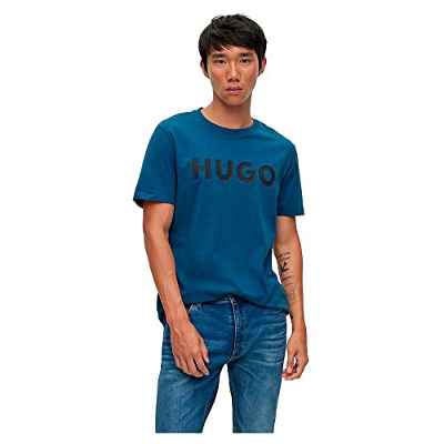 HUGO Dulivio 10229761 01 Camiseta para Hombre, Azul (N Dark Blue 403), L