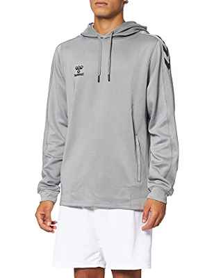 hummel Sudadera Unisex Hmlcore Xk Poly Sweat Hoodie, Unisex Adulto, Sudadera, 211482, Gris, Large