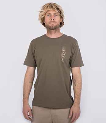 Hurley Evd Wash Tropical Slices Tee, T Shirt Hombre, Olive, L