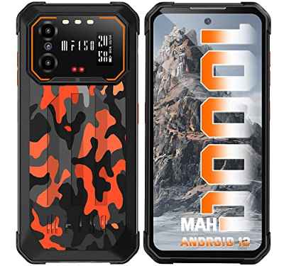 IIIF150 10000mAh Batería B1 Pro Teléfono Móvil Resistente 2022, 6GB+128GB, 6.5" FHD+ Móviles Impermeable con Pantalla Trasera, 48MP+20MP Cámara Teléfono Indestructible Android 12, 4G Dual SIM/P68/NFC