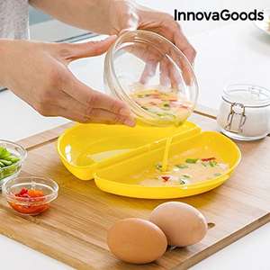 InnovaGoods tortilleras, recipiente para cocinar tortillas y huevos en microondas