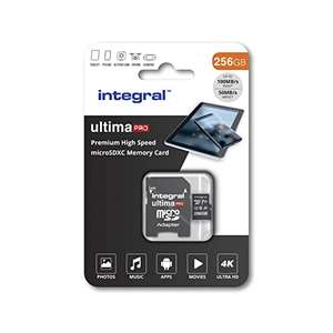 Integral Tarjeta Micro-SD de 256 GB, 4K vídeo, SDXC, V30 C10 U3 UHS-I A1