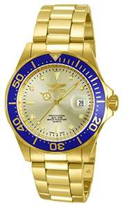 Invicta Pro Diver - Reloj de cuarzo para hombre de acero inoxidable - 40 mm, Oro / Azul